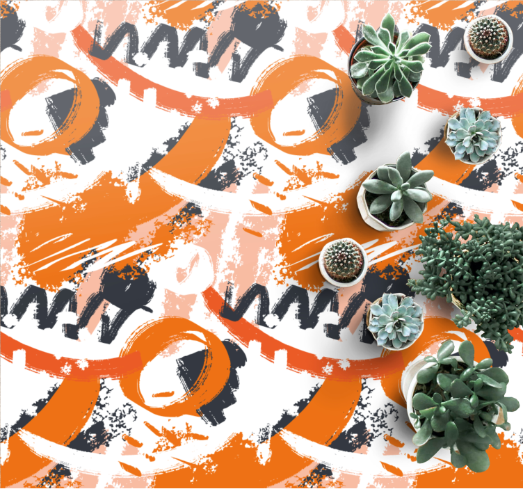 Abstract shapes burst modern vinyl rug - TenStickers