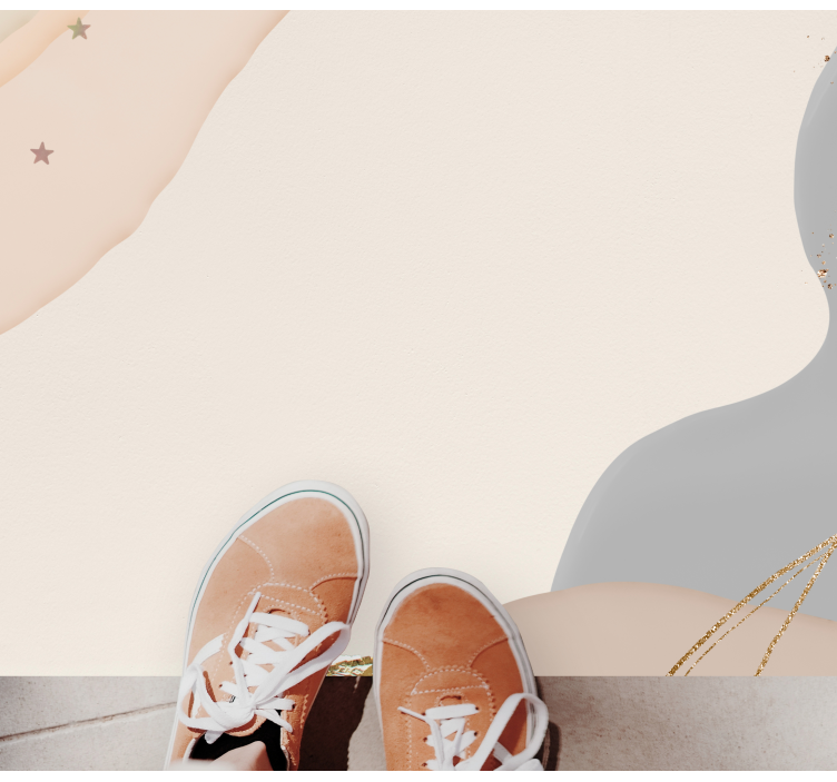 Abstract Soft Waves minimalist vinyl rug - TenStickers