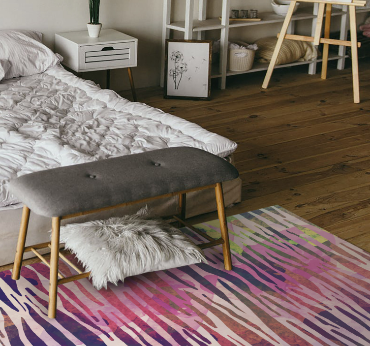 Abstract Striped Spectrum stripes vinyl rug - TenStickers