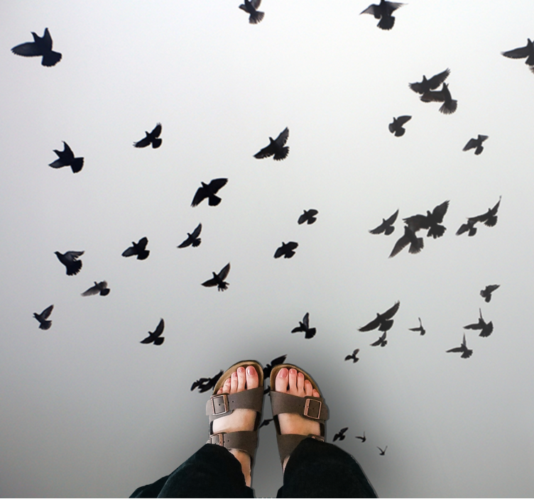 Aesthetic image of birds bedroom rug - TenStickers