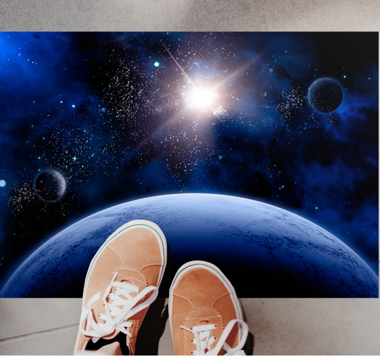 Aesthetic sky with stars bedroom rug - TenStickers