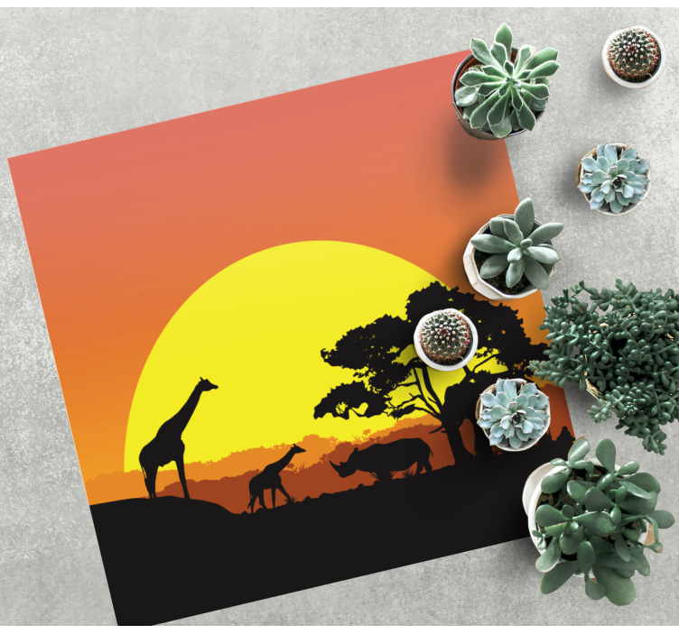 African savannah  modern rug - TenStickers