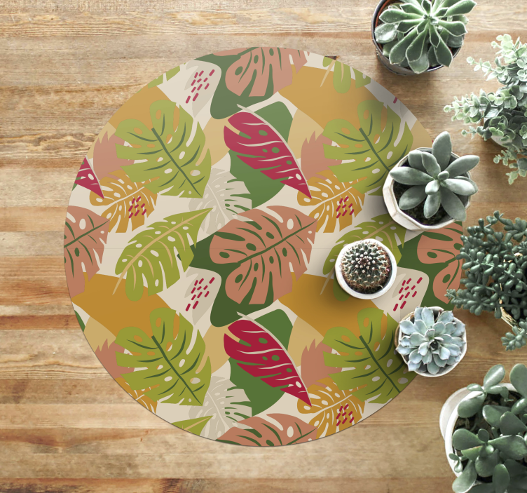 Alternative graphic monstera design nature rug - TenStickers