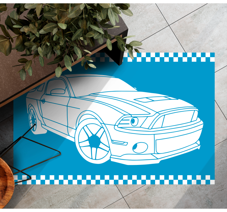 Amazing American muscle car floor rug - TenStickers
