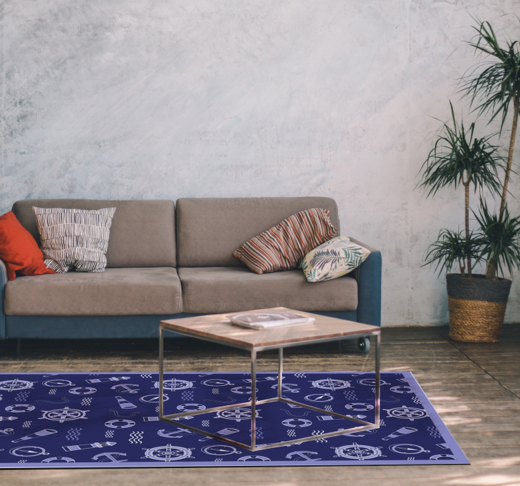 Anchors and ropes modern rug - TenStickers