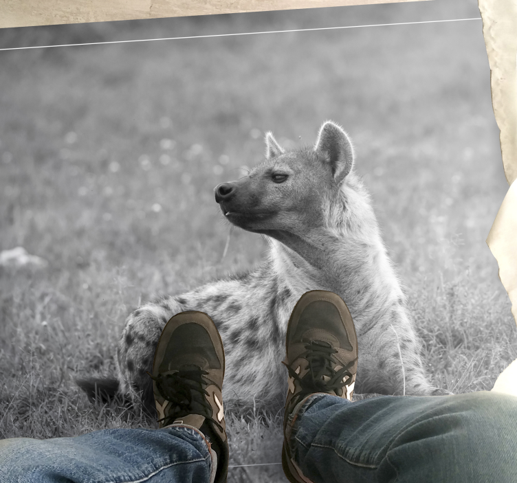 Animal cute hyena animal vinyl rug - TenStickers