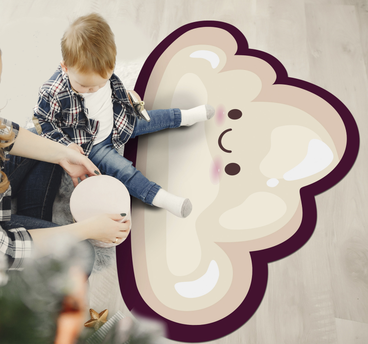 Anime cloud nature vinyl rug - TenStickers