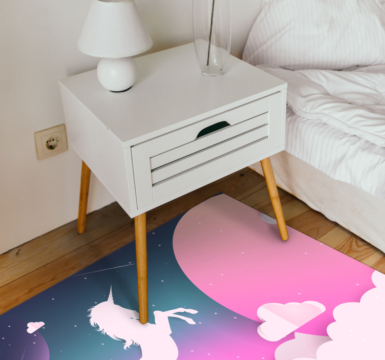 art glitter unicorn drawing  text animal rug - TenStickers