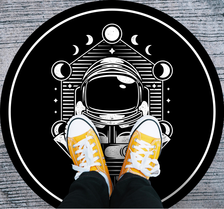 Astronaut Graphic teenager vinyl rug - TenStickers