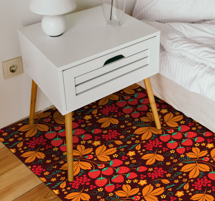 Autumnal Floral Patterns flower vinyl rug - TenStickers