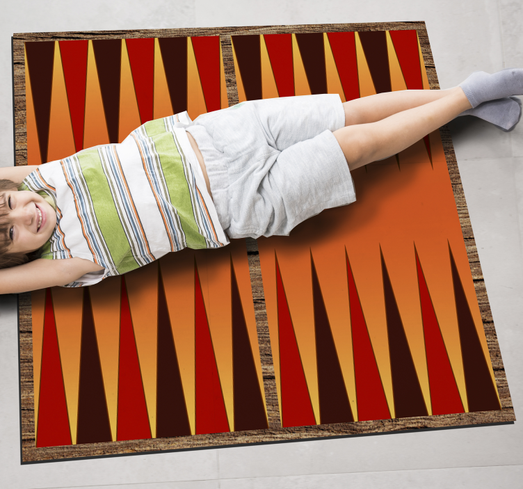 Amazing backgammon board game vinyl rug - TenStickers