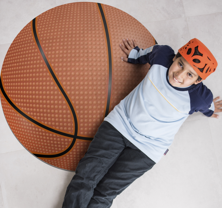 basket ball circular rug - TenStickers