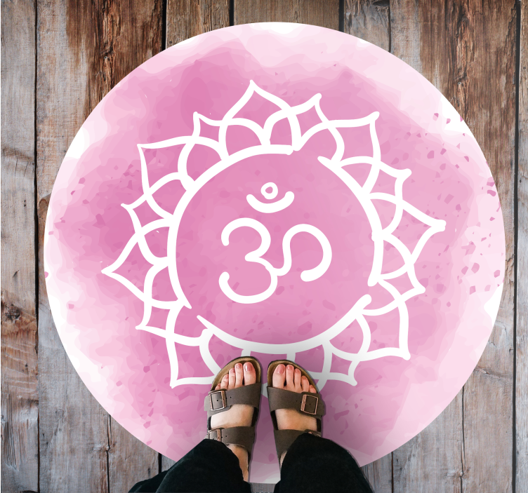 Beautiful crown chakra symbol ethnic rug - TenStickers