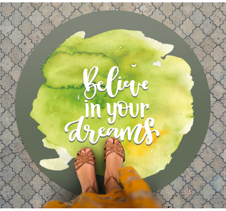 Believe In Dreams custom vinyl rug - TenStickers