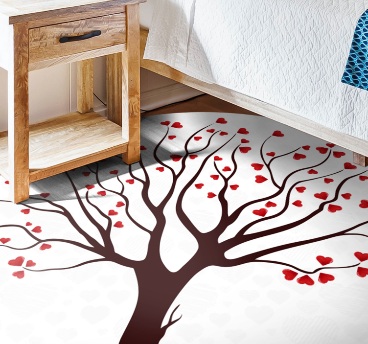 Big romantic tree nature vinyl rug - TenStickers