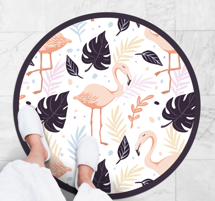 Birds and palm trees animal rug - TenStickers