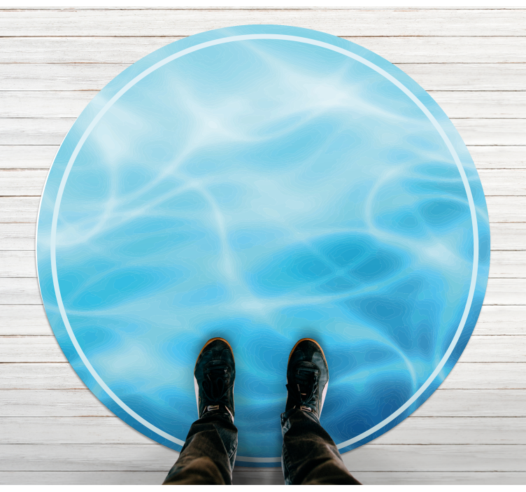 Blue deep water sea abstract nature vinyl rug - TenStickers