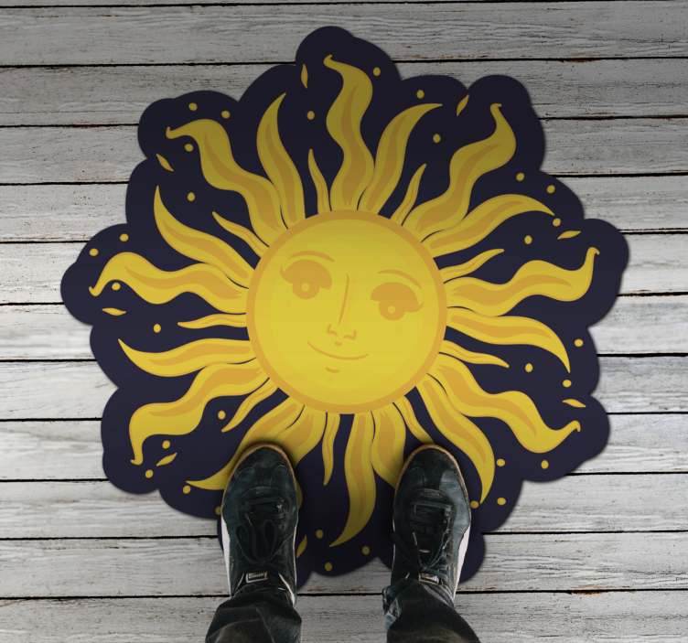 Boho sun ethnic vinyl rug - TenStickers
