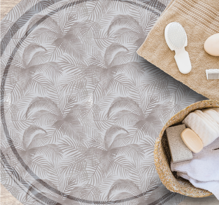 Botanical Overlay flower vinyl rug - TenStickers