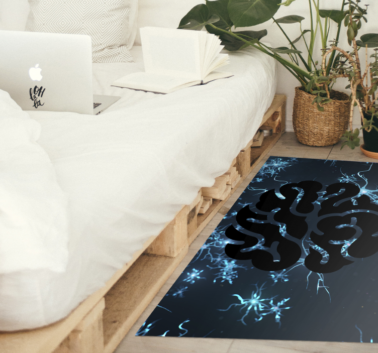 Brain with neurons modern rug - TenStickers