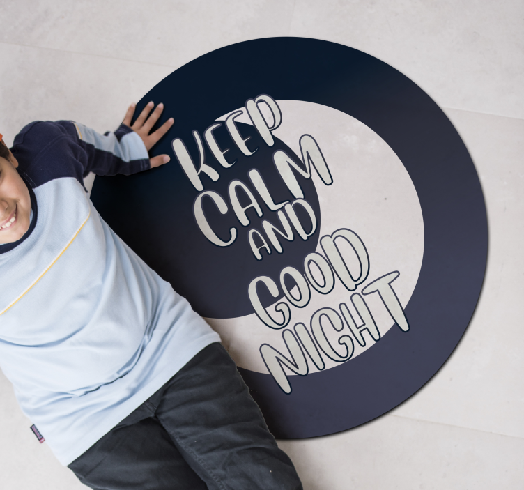 Calm Good Night custom vinyl rug - TenStickers
