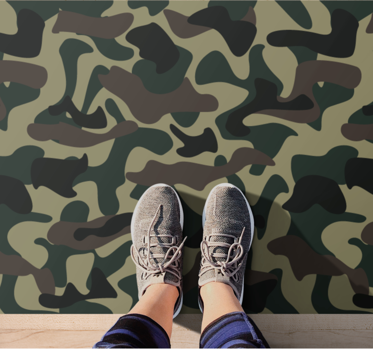 Camouflage Pattern animal print vinyl rug - TenStickers