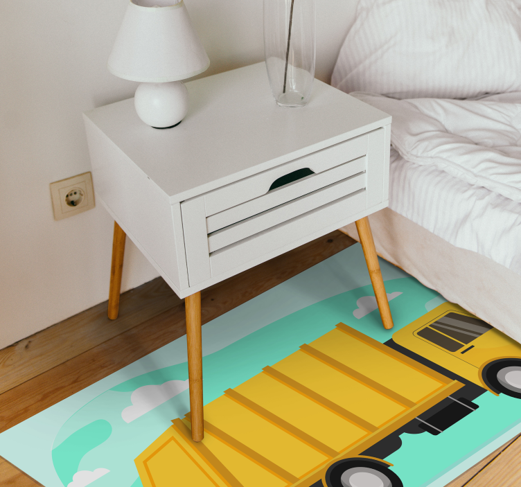 Cartoon Dump Truck vinyl rug - TenStickers
