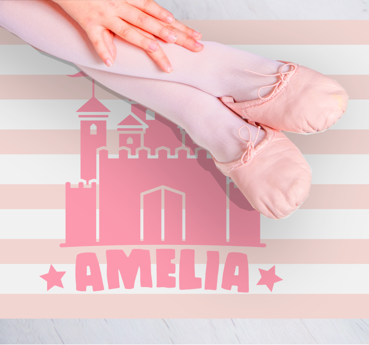 Castle themed custom vinyl rug - TenStickers