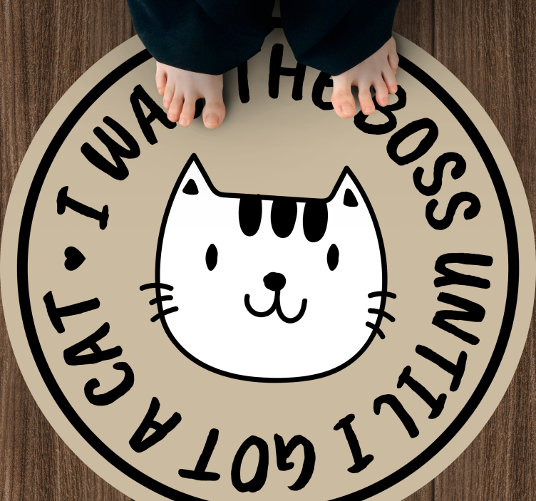 CAT BOSS UNTIL alphabet vinyl rug - TenStickers
