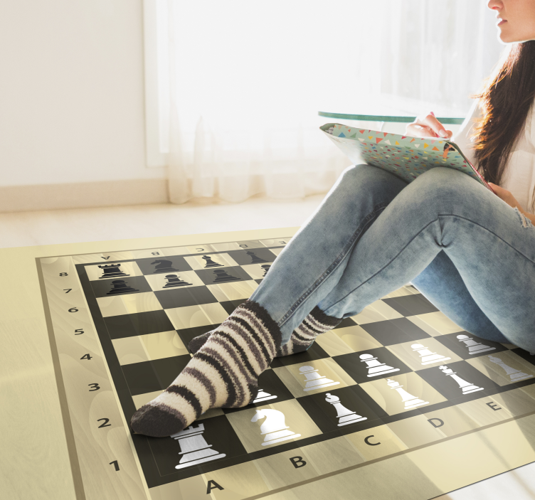Chess Playing Surface gaming vinyl rug - TenStickers