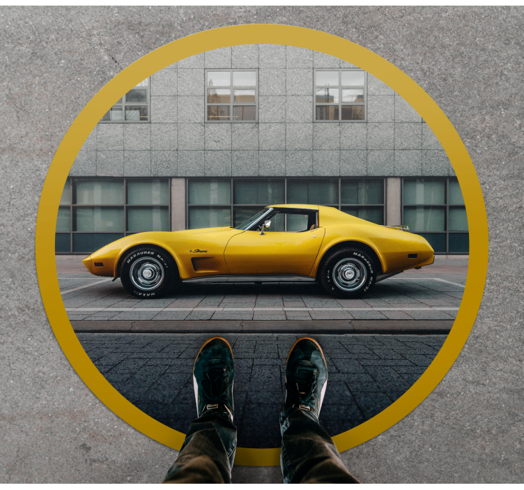 Chevrolet Corvette vintage rug - TenStickers