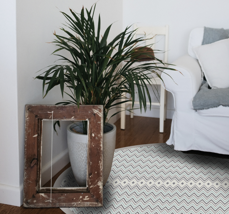 Chevron Pattern Detail stripes vinyl rug - TenStickers