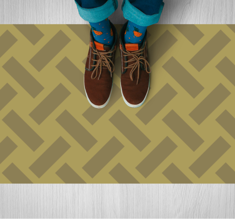 Chevron Zigzag geometric vinyl rug - TenStickers