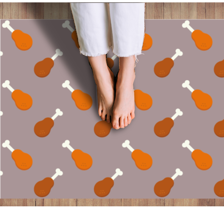 Chicken leg seamless pattern animal rug - TenStickers