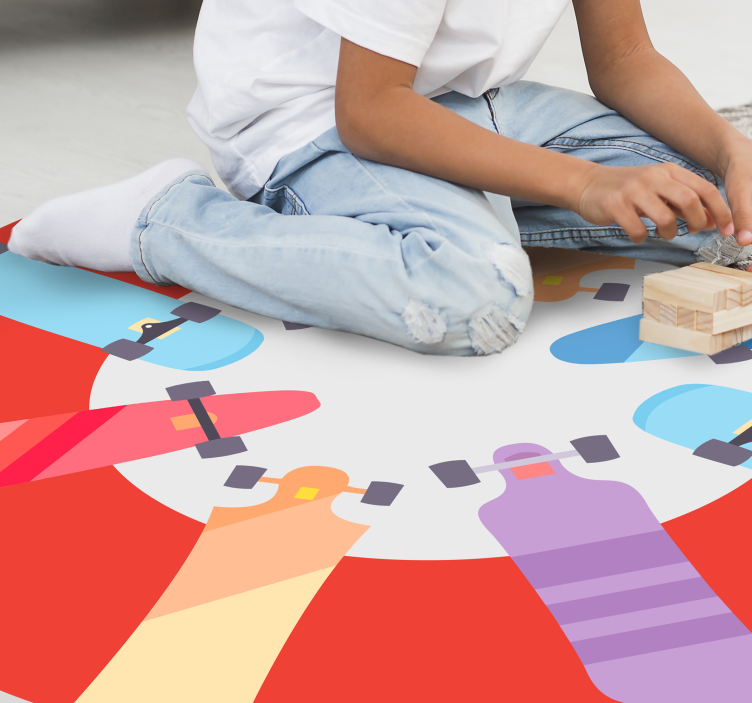 Circular Boardgame gaming vinyl rug - TenStickers