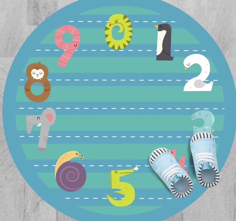 Circular Racetrack kids vinyl rug - TenStickers