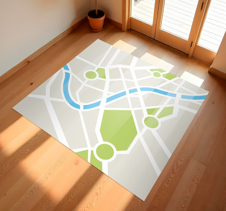 Amazing city roads vinyl rug - TenStickers