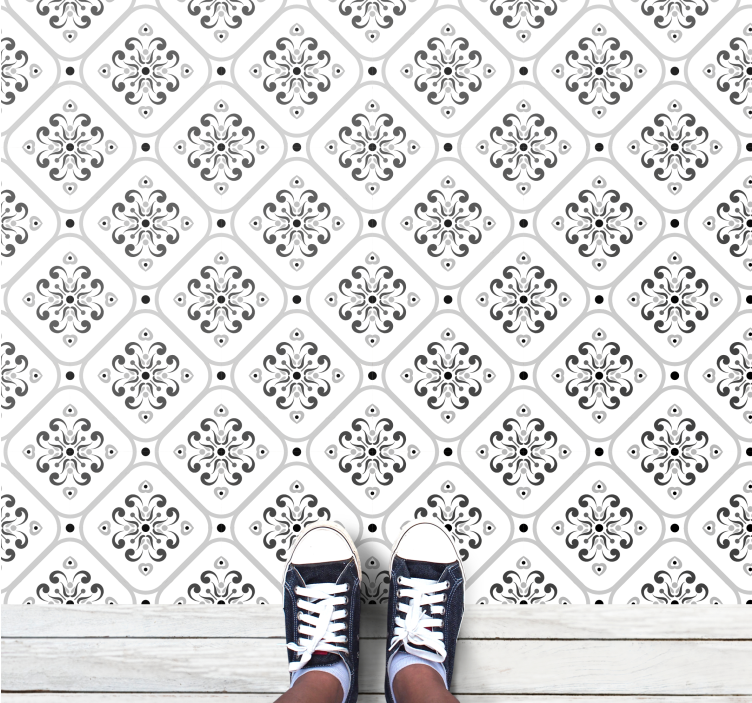 Classic gray mosaic pattern tile carpet - TenStickers