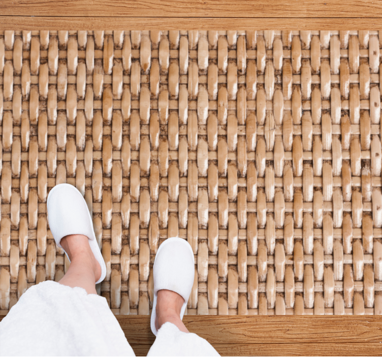 Classic natural fiber imitation texture carpet - TenStickers