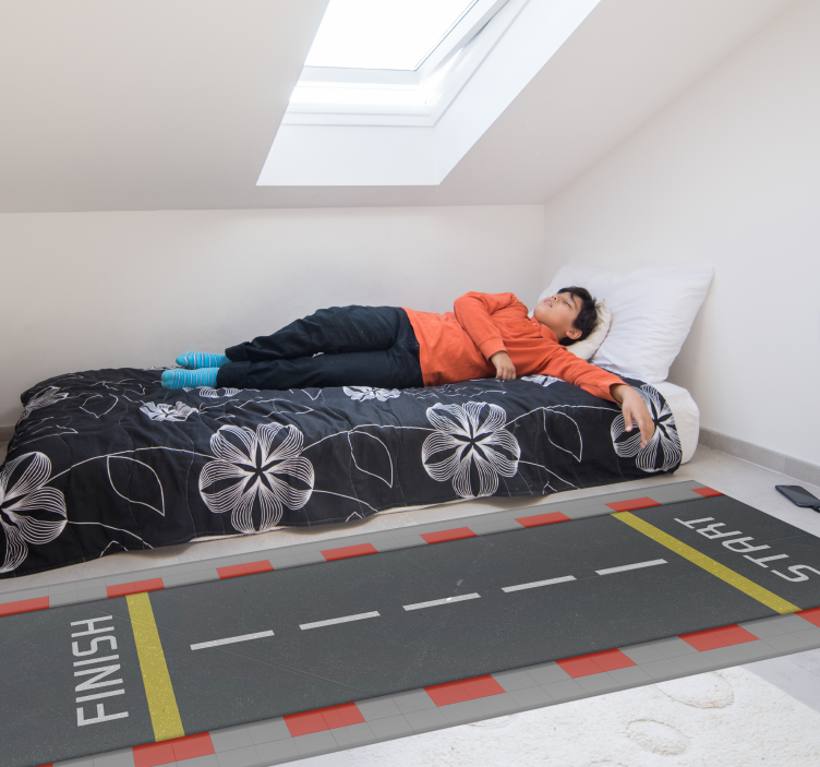 Classic race track road vinyl rug - TenStickers