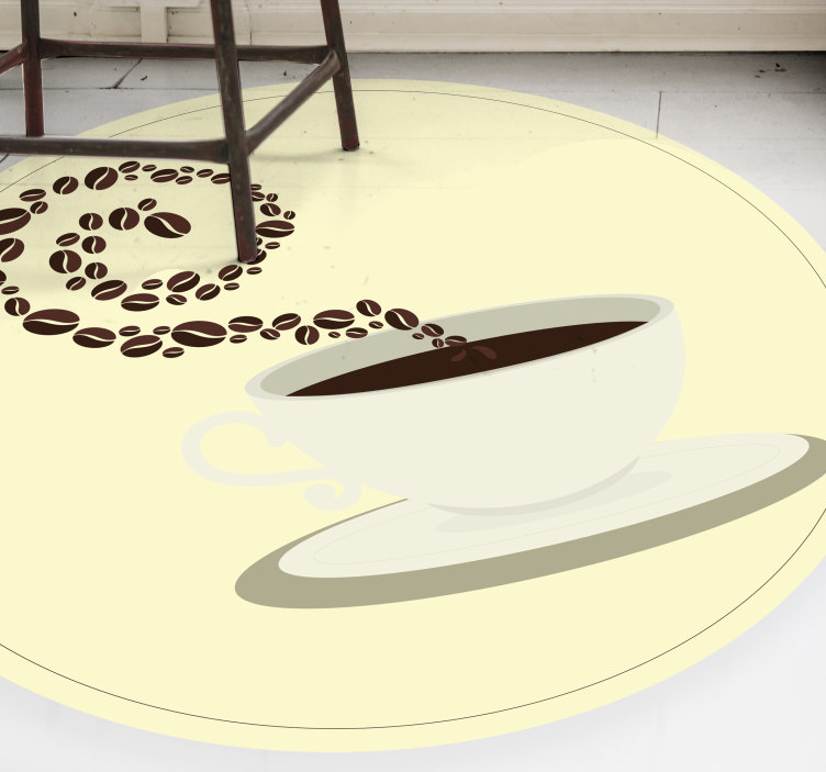 Coffee Aroma Imagery kitchen vinyl rug - TenStickers