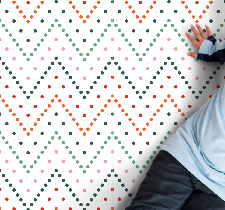 Colorful Chevron Pattern vinyl rug - TenStickers