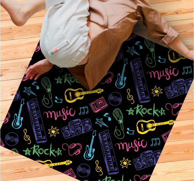 Colorful Music Theme vinyl rug - TenStickers