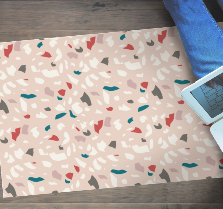 Colorful terrazzo pattern vinyl rug - TenStickers