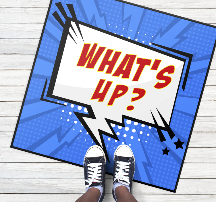 Comic Bubble Greeting custom vinyl rug - TenStickers