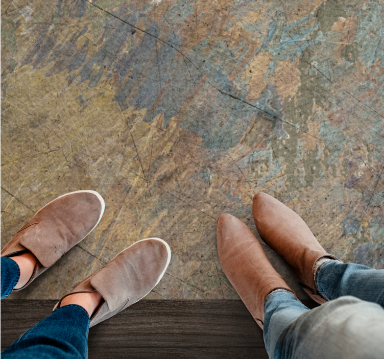 Concrete effect industrial decor  rug - TenStickers