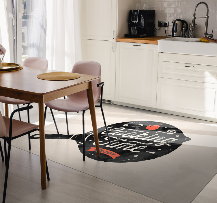 Cooking time kitchen floor tiles - TenStickers