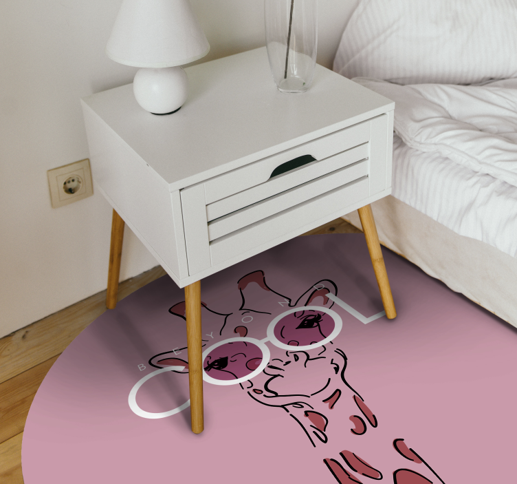 Cool giraffe animal print vinyl rug - TenStickers