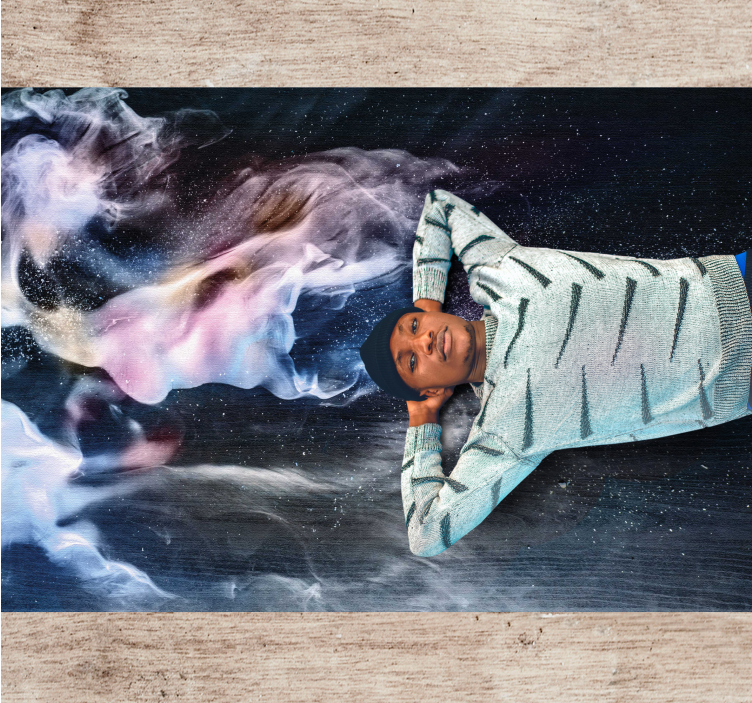 Cosmic smoke swirls teenager vinyl rug - TenStickers