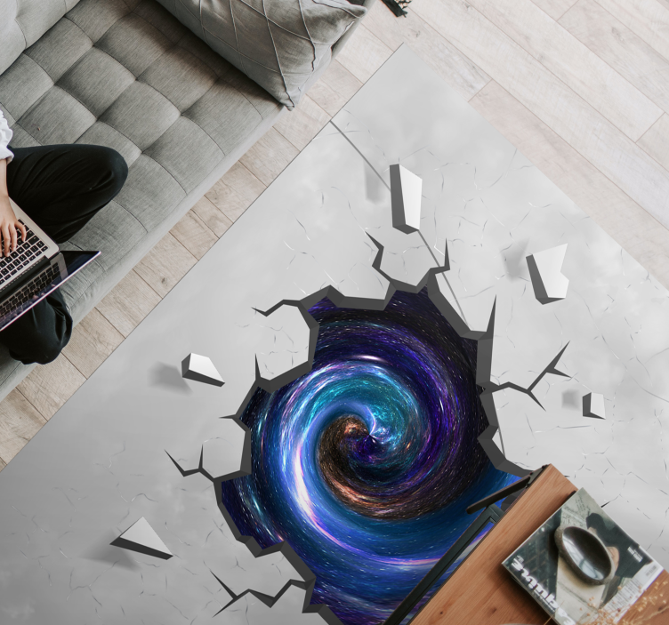Cosmic swirl effect vinyl rug - TenStickers